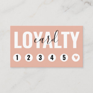 Minimalist Pink Script Loyalty Card