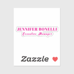 Minimalist pink trendy personalized customize name