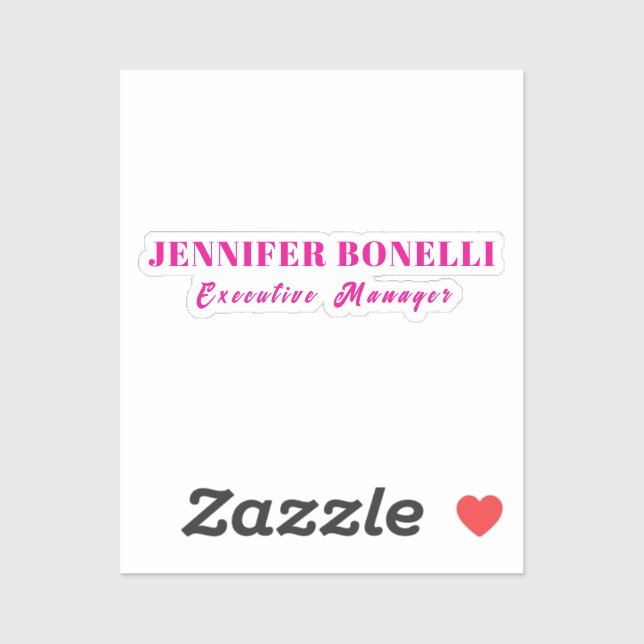 Minimalist pink trendy personalized customize name (Sheet)