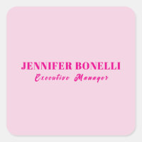Minimalist pink trendy personalized customize name