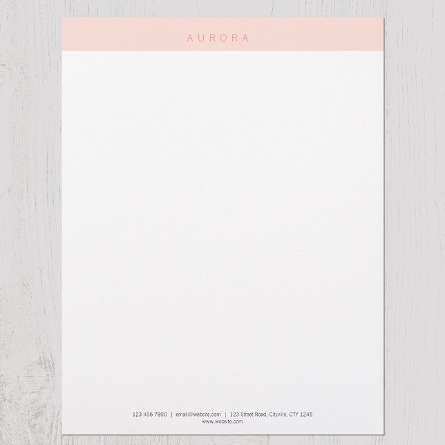 Minimalist Pink Two-Tone Letterhead (Creator Uploaded)