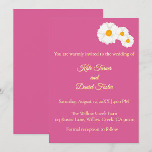 Minimalist Pink Wedding Invitation