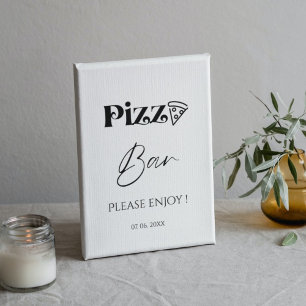 Minimalist Pizza Bar Sign Pizza Rehearsal dinner