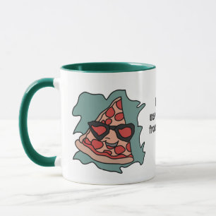 Minimalist Pizza with Sunglasses Mug