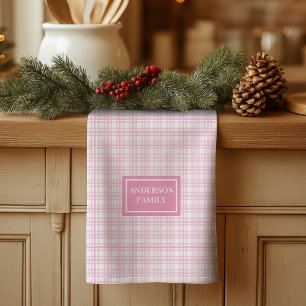Minimalist Plaid Towel Personalized Aesthetic Art