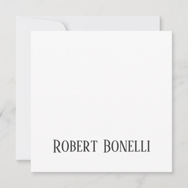Minimalist Plain Black & White Modern Plain (Front)