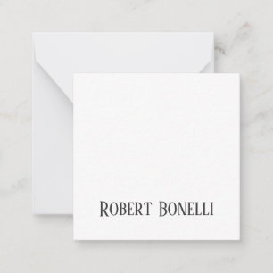 Minimalist Plain Black & White Modern Plain Card