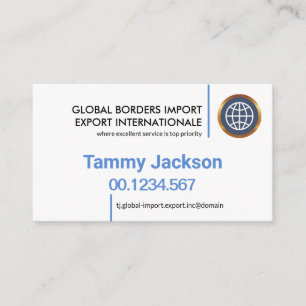 Minimalist Plain Blue Lines Founder CEO Business Card
