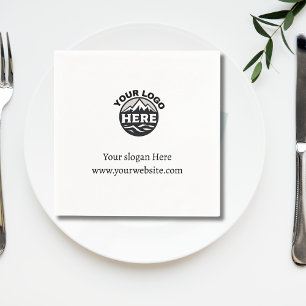 Minimalist Plain Business Logo Company Event Napkin