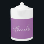 Minimalist Plain Calligraphy Own Name Lavender<br><div class="desc">There's no need for confusion. A plain,  simple,  innovative design. This is you.</div>