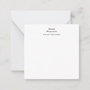 Minimalist Plain Classical Black & White Card