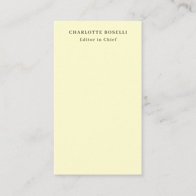Minimalist Plain Classical Professional Cream Enclosure Card (Front)