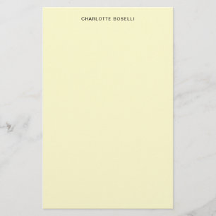 Minimalist Plain Classical Professional Cream Stationery