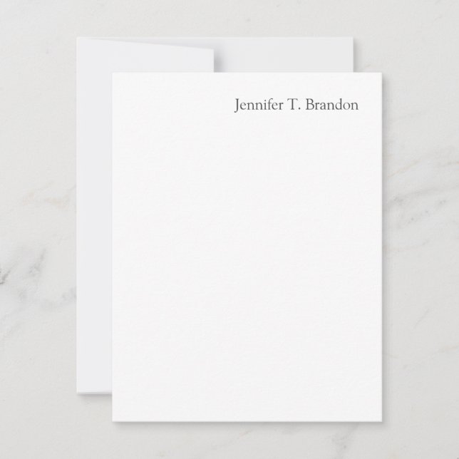 Minimalist Plain Classical Professional Unique Card (Front)