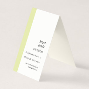 Minimalist Plain Cream Colour Modern Business Card