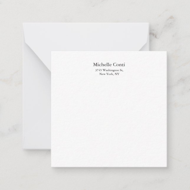 Minimalist Plain Elegant Legible Modern  Card (Front)