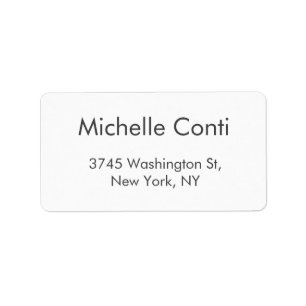 Minimalist Plain Elegant Legible Modern Label