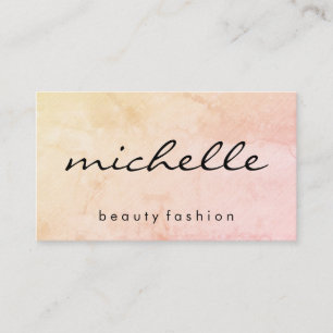 Minimalist Plain Green with Cursive Text Business Card