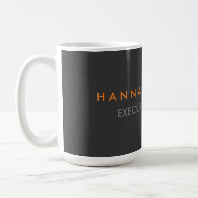 Minimalist Plain Grey Professional Modern Coffee Mug (Left)
