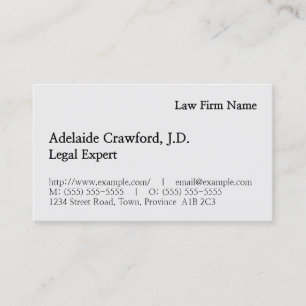 Minimalist, Plain Law Professional Business Card