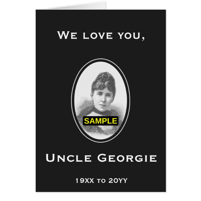 Minimalist & Plain Memories Card + Custom Photo (Front)