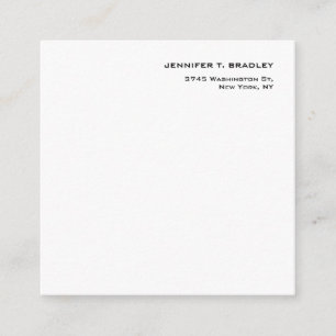 Minimalist Plain Modern Enclosure Card