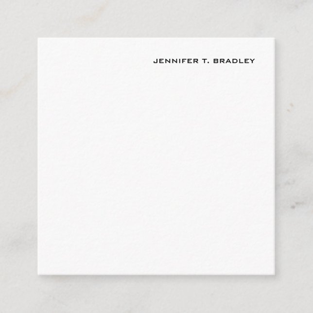 Minimalist Plain Modern Enclosure Card (Front)