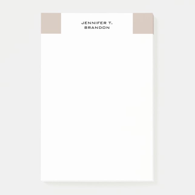 Minimalist Plain Modern Professional Post-it Notes (Front)