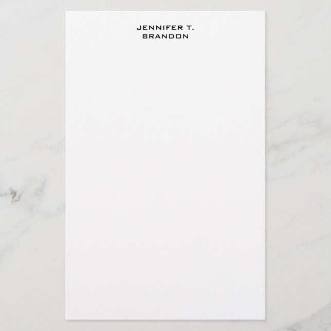 Minimalist Plain Modern Professional Stationery (Front)