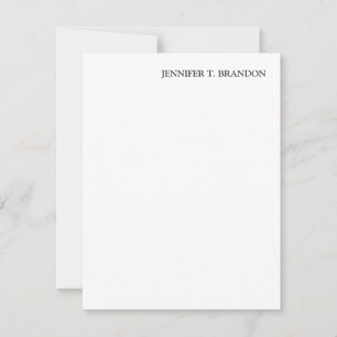 Minimalist Plain Modern Professional White Card