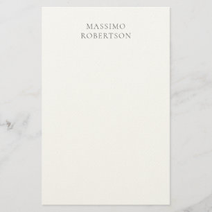 Minimalist Plain Modern Stationery