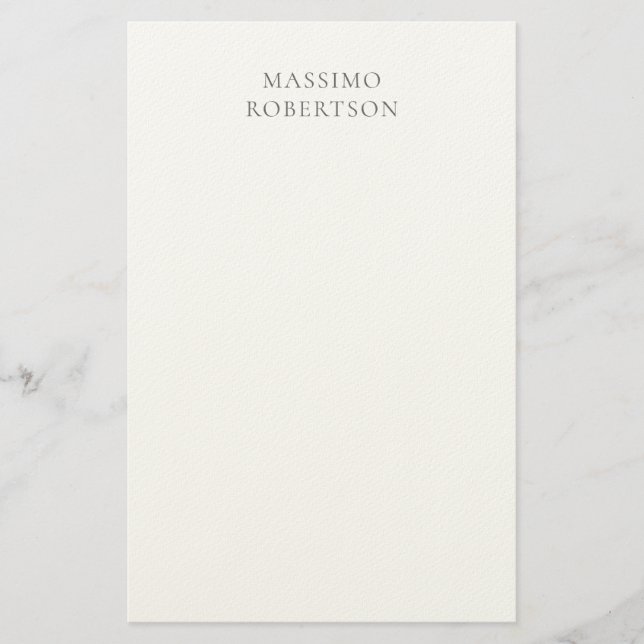 Minimalist Plain Modern  Stationery (Front)