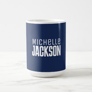 Minimalist Plain Modern Your Name Message Coffee Mug