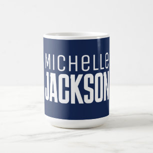Minimalist Plain Modern Your Name Message Coffee Mug