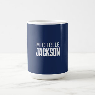 Minimalist Plain Modern Your Name Message Coffee Mug