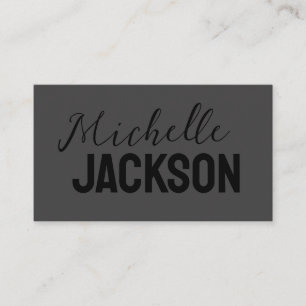 Minimalist Plain Modern Your Name Message Enclosure Card