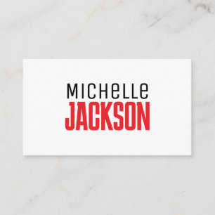 Minimalist Plain Modern Your Name Message Enclosure Card