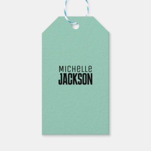 Minimalist Plain Modern Your Name Message Gift Tags