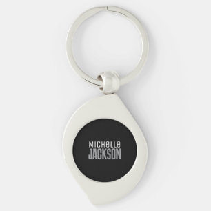 Minimalist Plain Modern Your Name Message Keychain