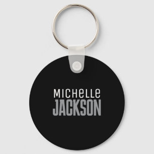 Minimalist Plain Modern Your Name Message Keychain