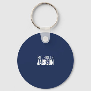 Minimalist Plain Modern Your Name Message Keychain