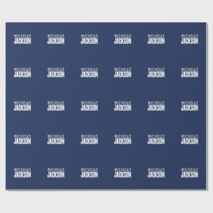 Minimalist Plain Modern Your Name Message Wrapping Paper