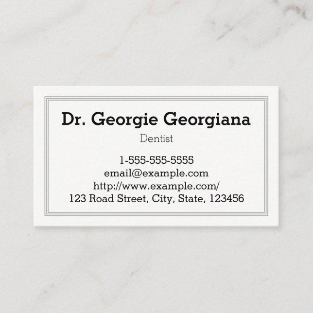 Minimalist, Plain, Professional Business Card (Front)