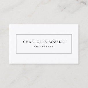 Minimalist Plain Professional Premium Silk Business Card