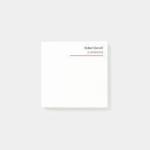 Minimalist Plain Red White Modern Post-it Notes