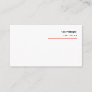 Minimalist Plain Red White Modern Standard Size Enclosure Card