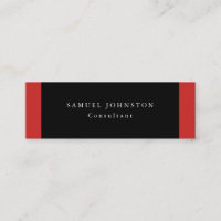 Minimalist Plain Simple Black Red Professional