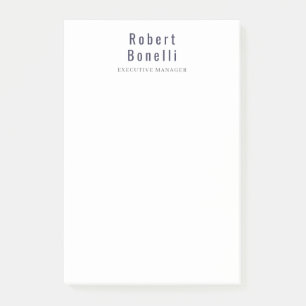 Minimalist Plain Simple White Modern Professional Post-it Notes