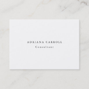 Minimalist Plain Simple White Professional Business Card