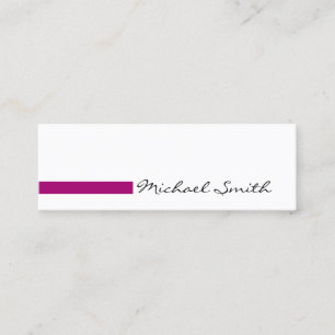 Minimalist Plain White Modern Flirt Mini Business Card